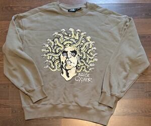 Alice Cooper Medusa Tour Sweatshirt Mens SzL Print Fleece Pullover